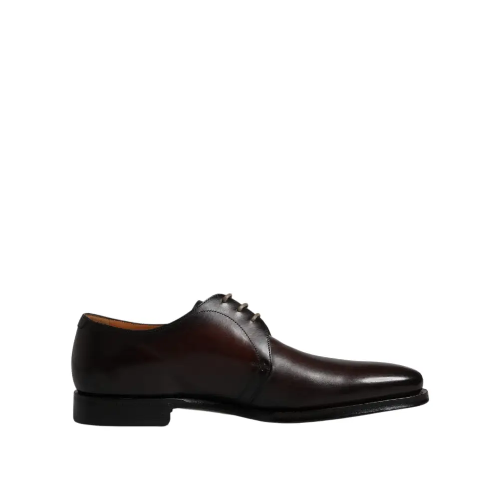 Dolce & Gabbana Schwarze Leder Schnürschuhe Männer Derby Formelle Schuhe - EU44/US11