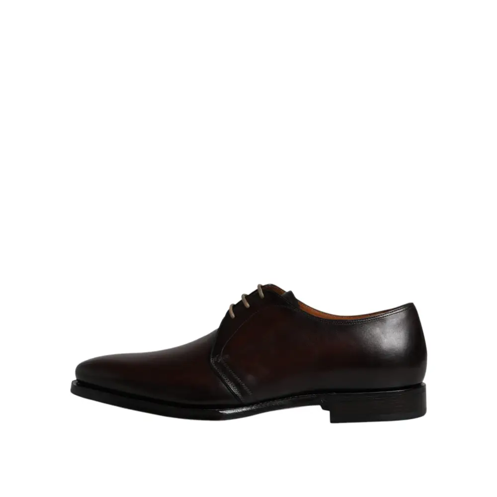 Dolce & Gabbana Schwarze Leder Schnürschuhe Männer Derby Formelle Schuhe - EU44/US11