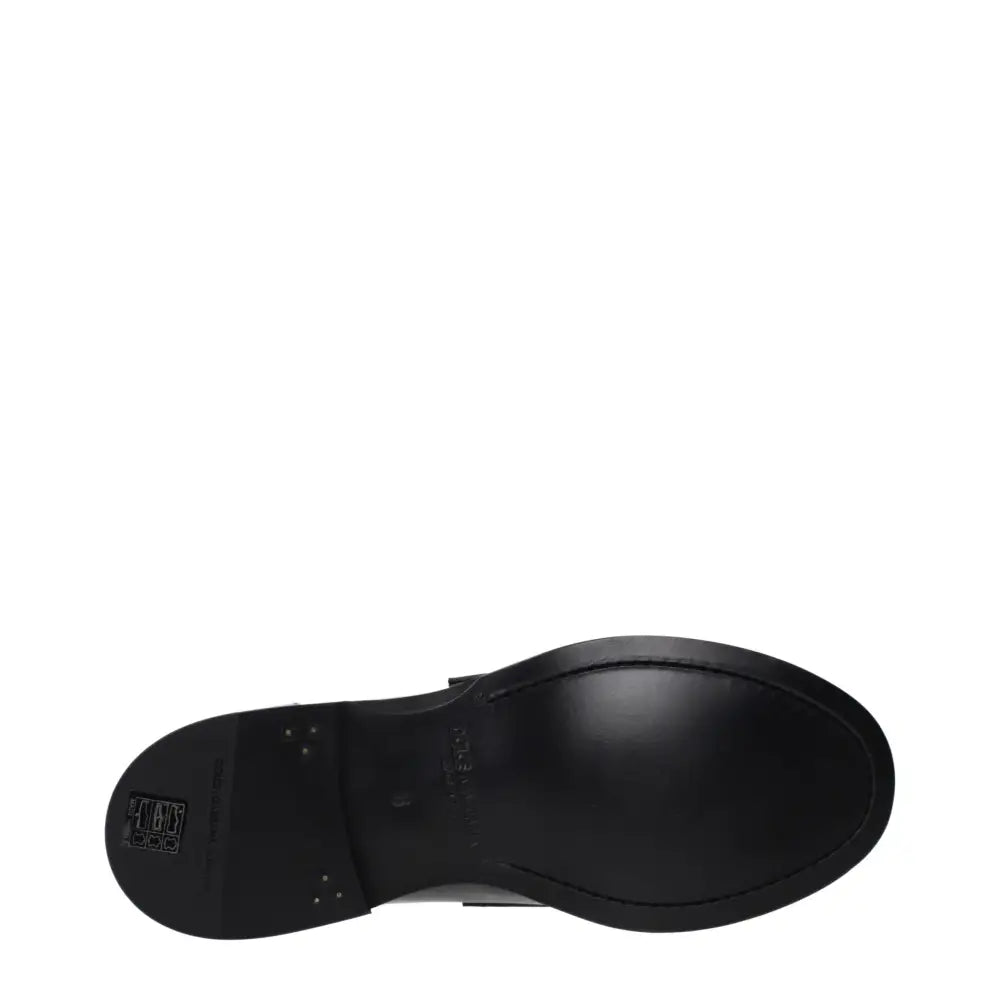 Dolce & Gabbana Schwarze Leder Slipper