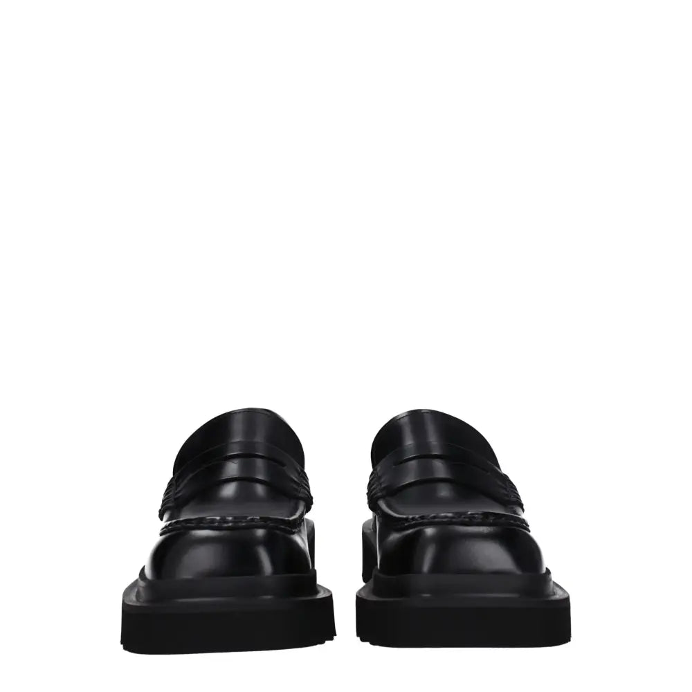 Dolce & Gabbana Schwarze Leder Slipper - EU39.5/US6.5