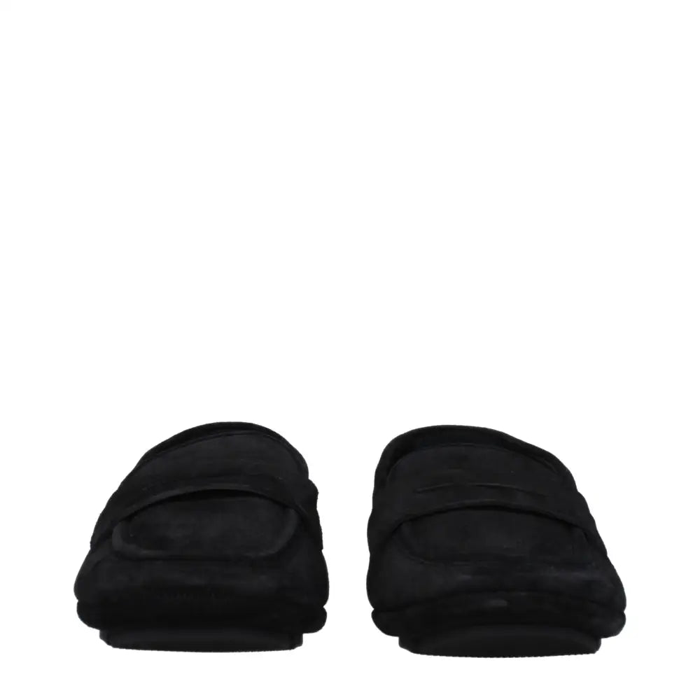 Dolce & Gabbana Schwarze Leder Slipper - EU43/US10