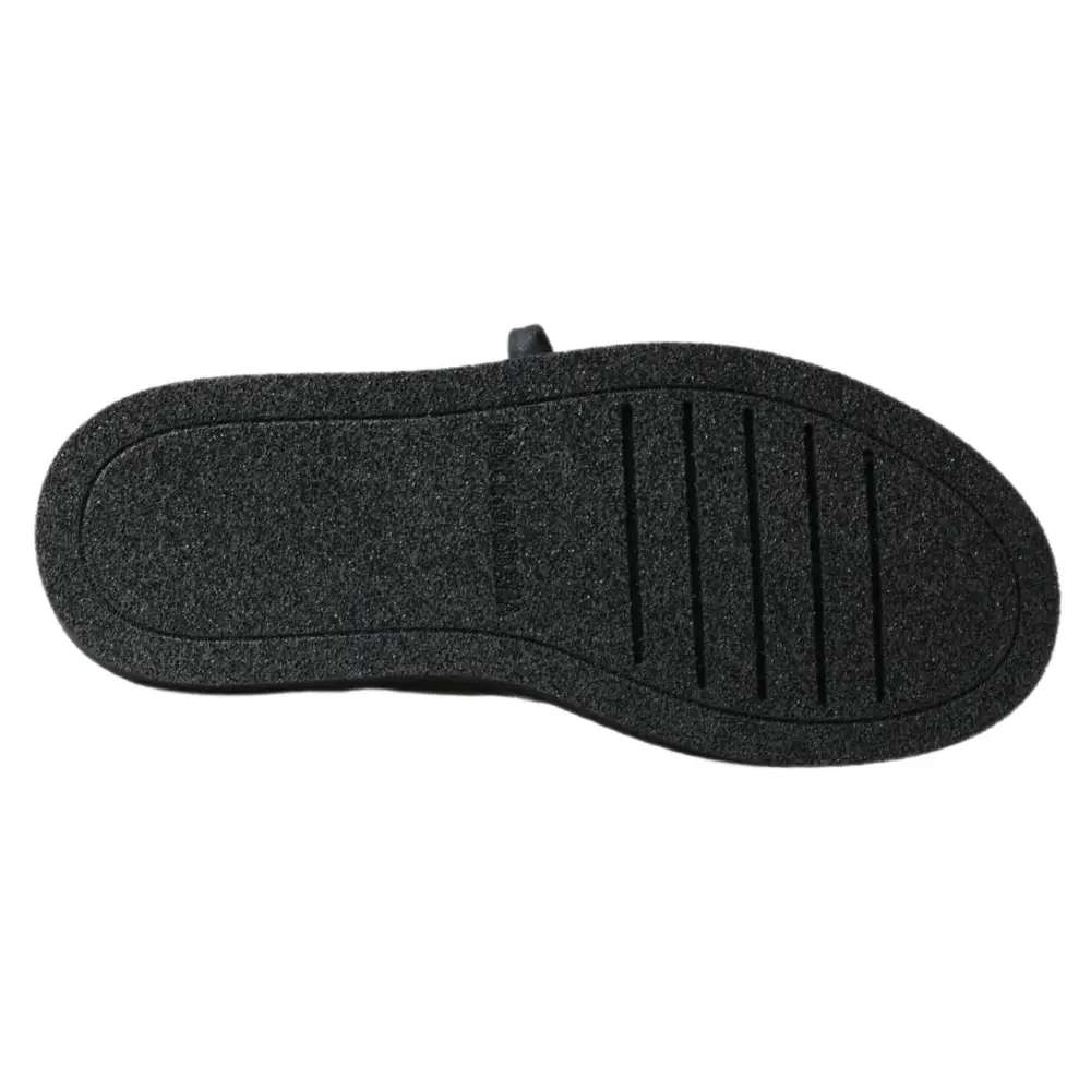 Dolce & Gabbana Schwarze Leder-Slipper mit Stretch-Stiefeln - EU40/US7