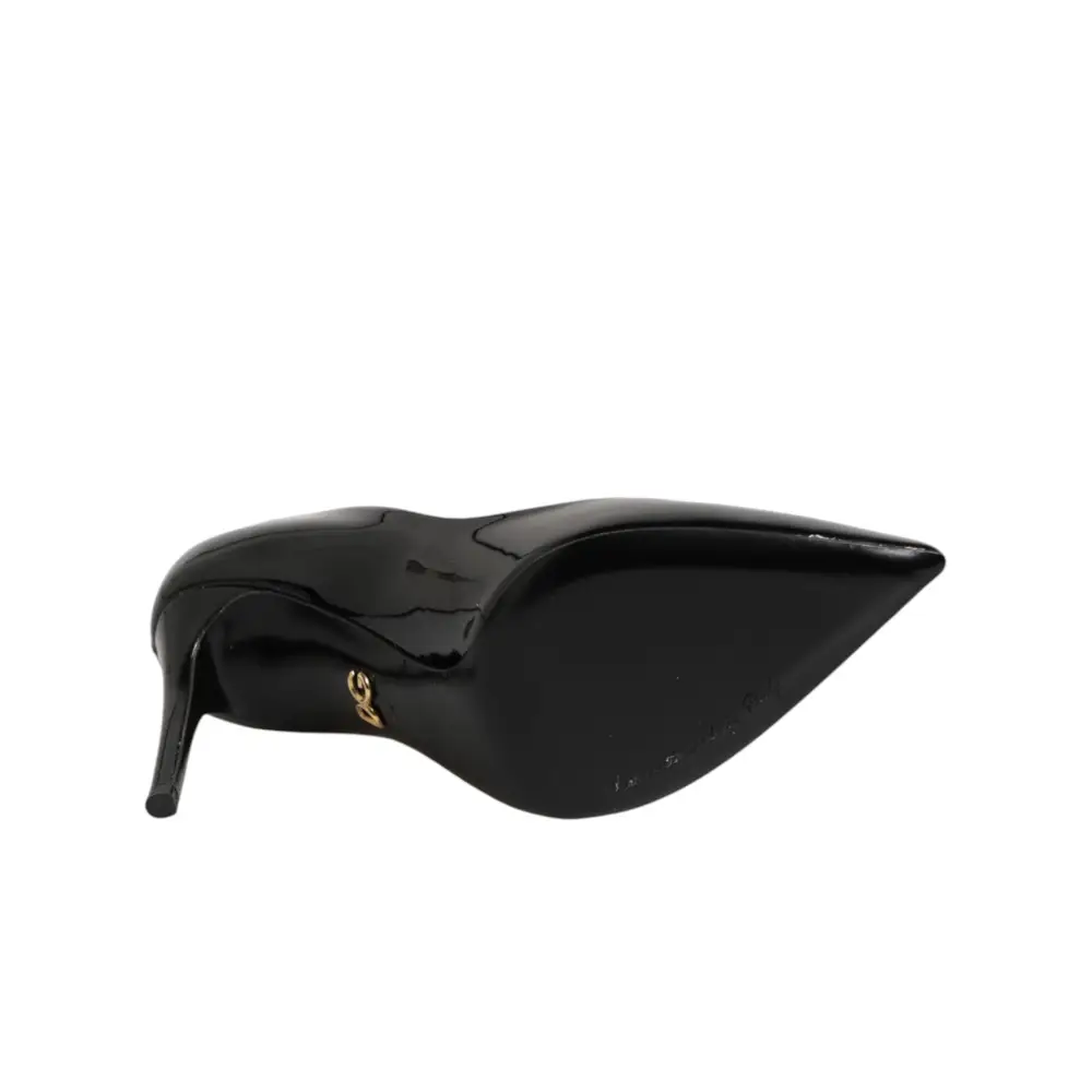 Dolce & Gabbana Schwarze Leder-Stilettos mit Pfennigabsatz - EU36/US5.5