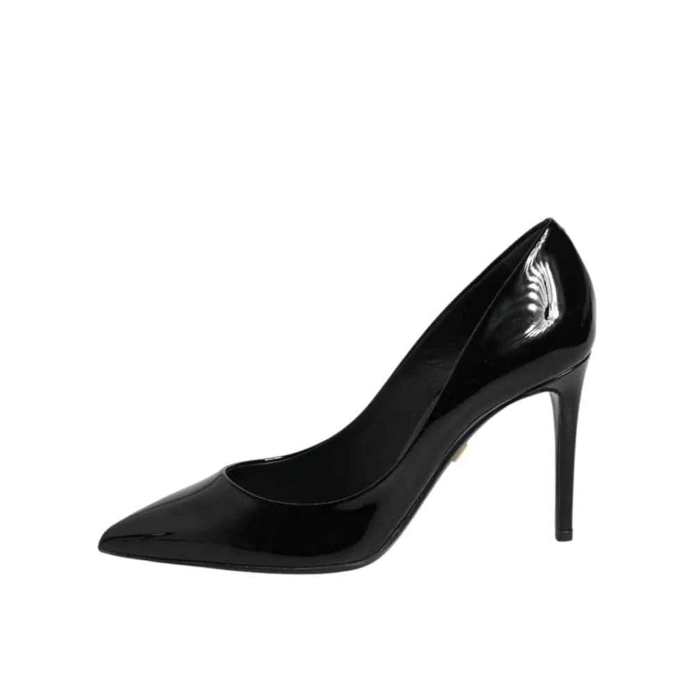 Dolce & Gabbana Schwarze Leder-Stilettos mit Pfennigabsatz - EU36/US5.5