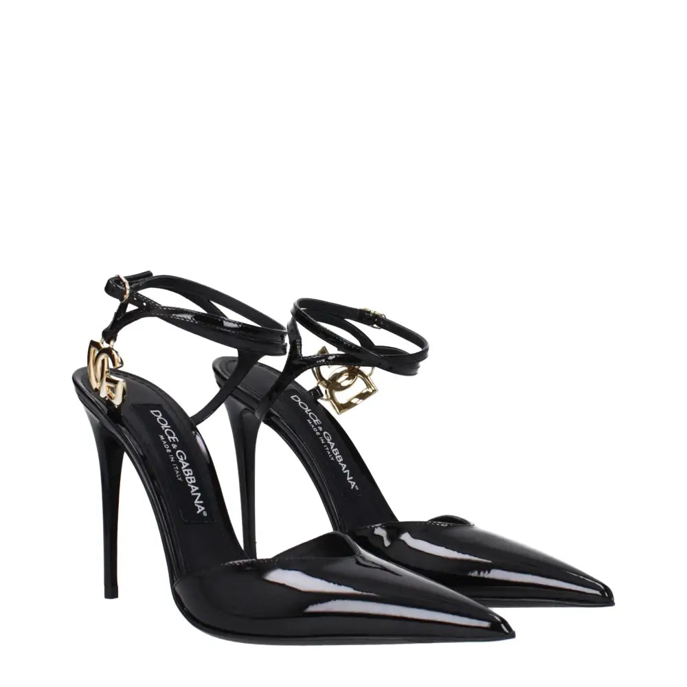 Dolce & Gabbana Schwarze Leder-Stilettosandalen - EU35.5/US5.5