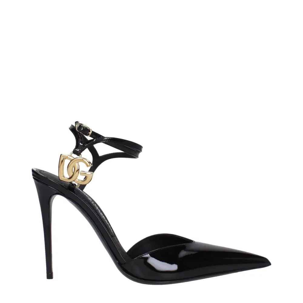 Dolce & Gabbana Schwarze Leder-Stilettosandalen - EU35.5/US5.5