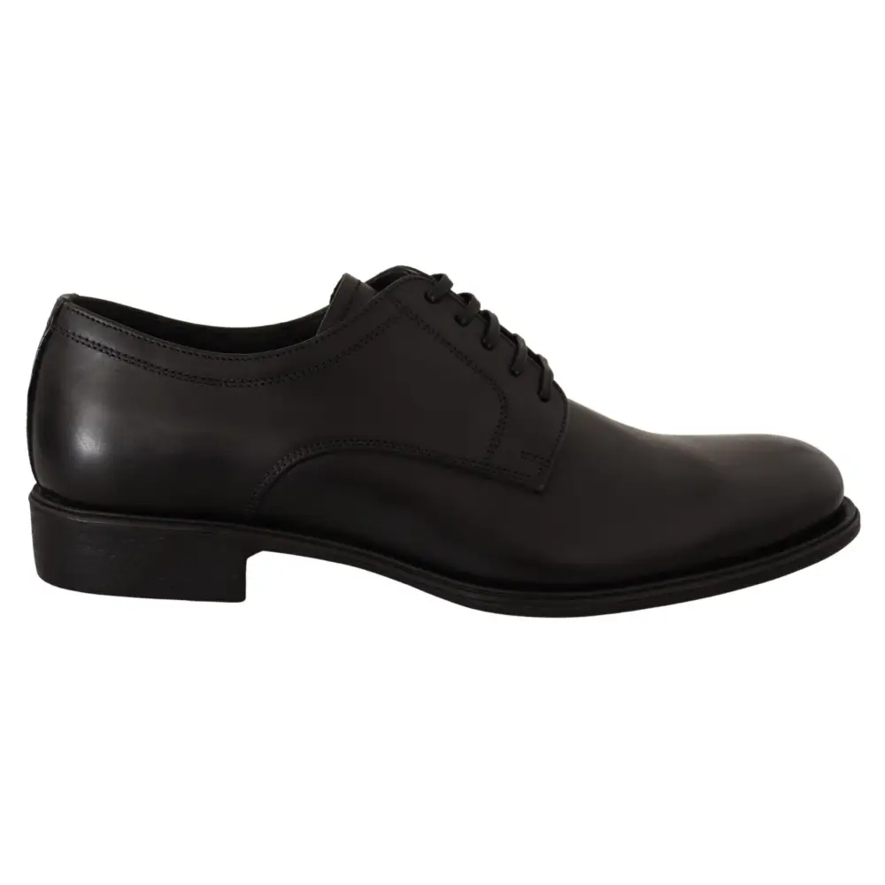 Dolce & Gabbana Schwarze Lederschnürschuhe für Herren Formaler Derby - EU40/US7