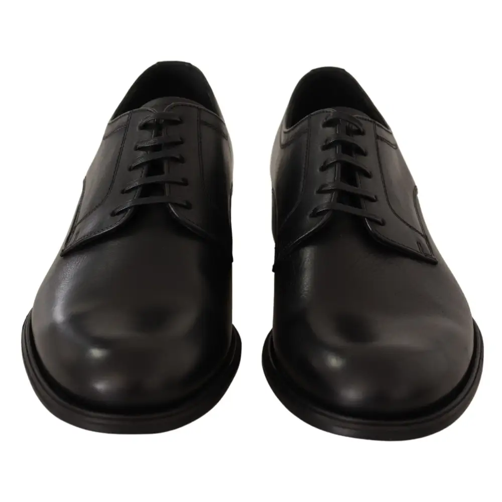 Dolce & Gabbana Schwarze Lederschnürschuhe für Herren Formaler Derby - EU40/US7