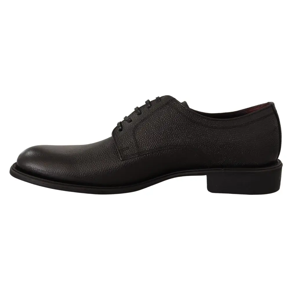 Dolce & Gabbana Schwarze Lederschnürschuhe für Herren Formaler Derby