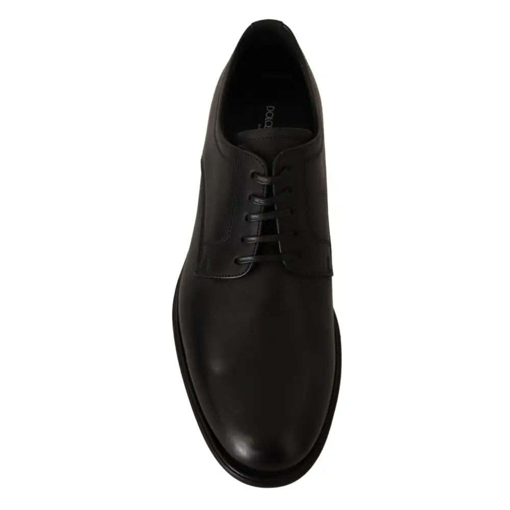 Dolce & Gabbana Schwarze Lederschnürschuhe für Herren Formaler Derby - EU40/US7
