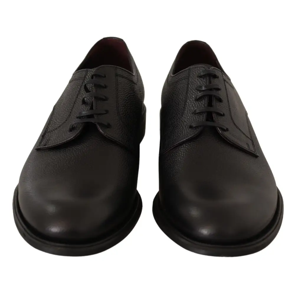 Dolce & Gabbana Schwarze Lederschnürschuhe für Herren Formaler Derby