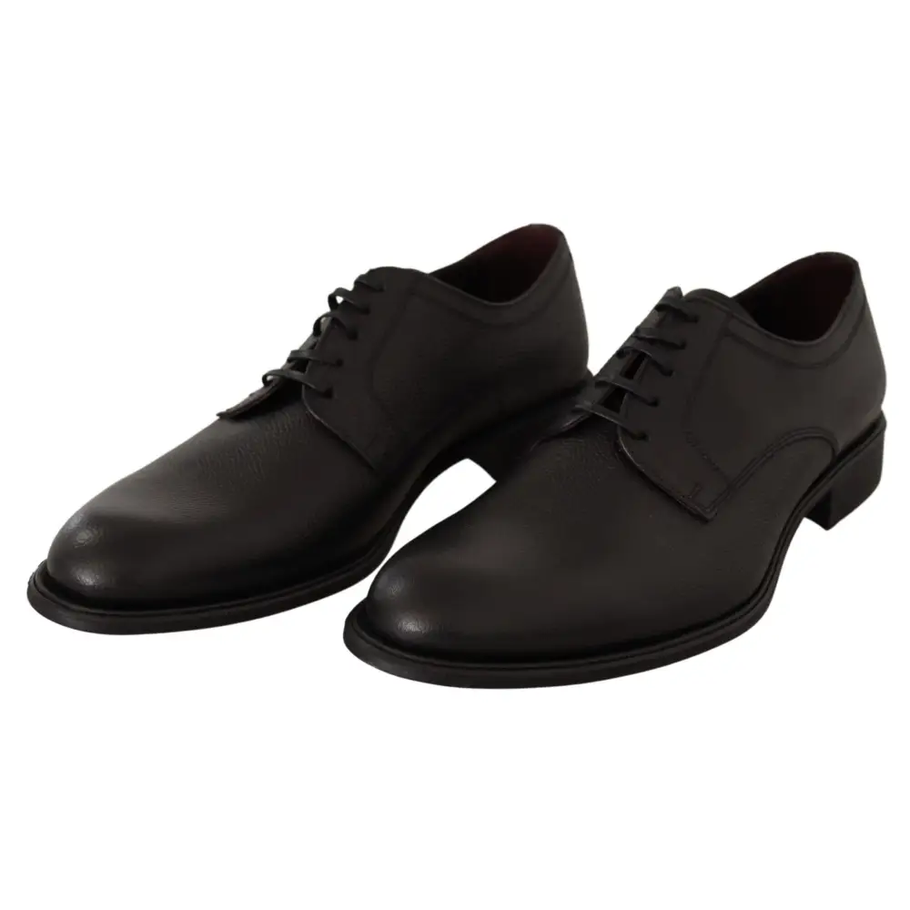 Dolce & Gabbana Schwarze Lederschnürschuhe für Herren Formaler Derby