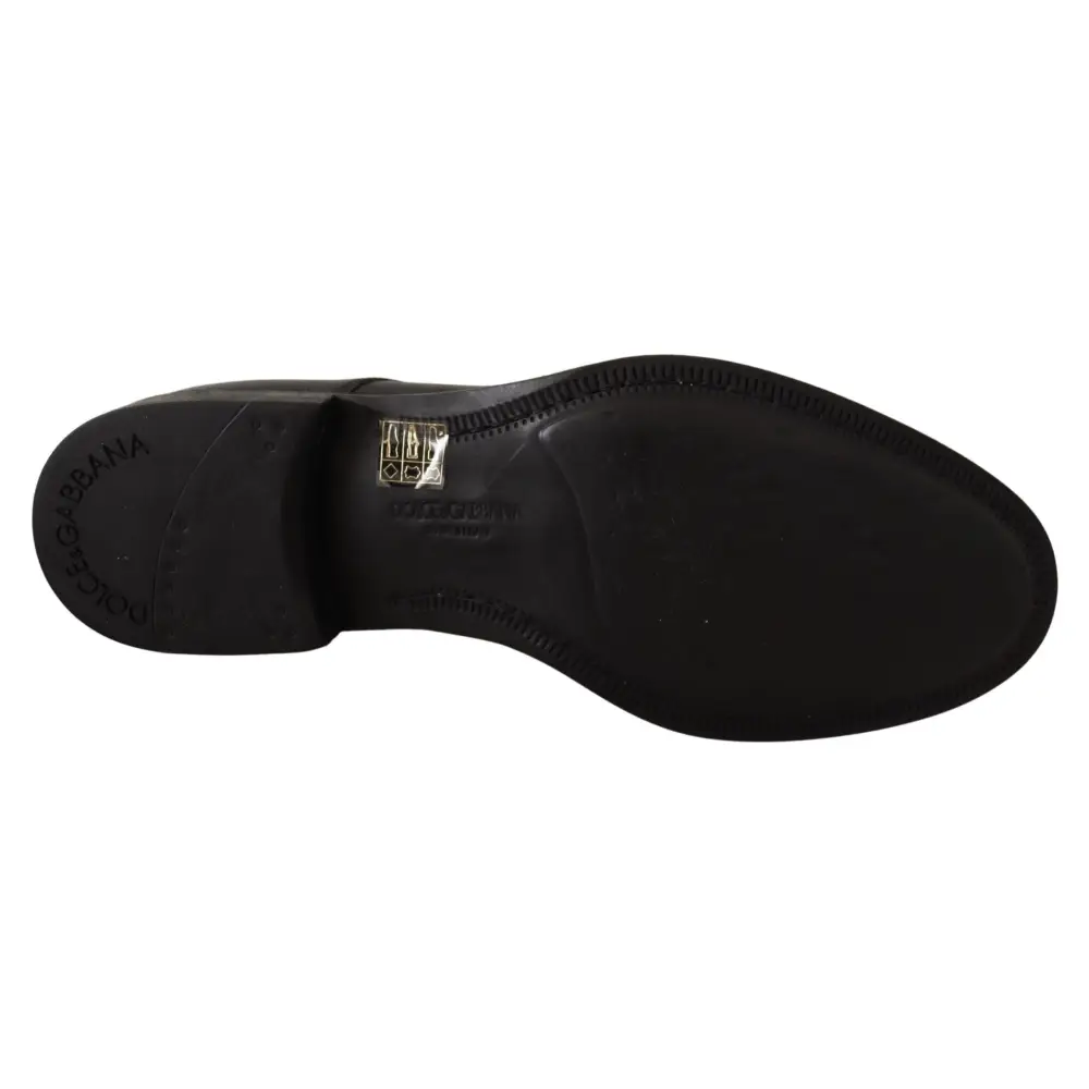 Dolce & Gabbana Schwarze Lederschnürschuhe für Herren Formaler Derby - EU41/US8