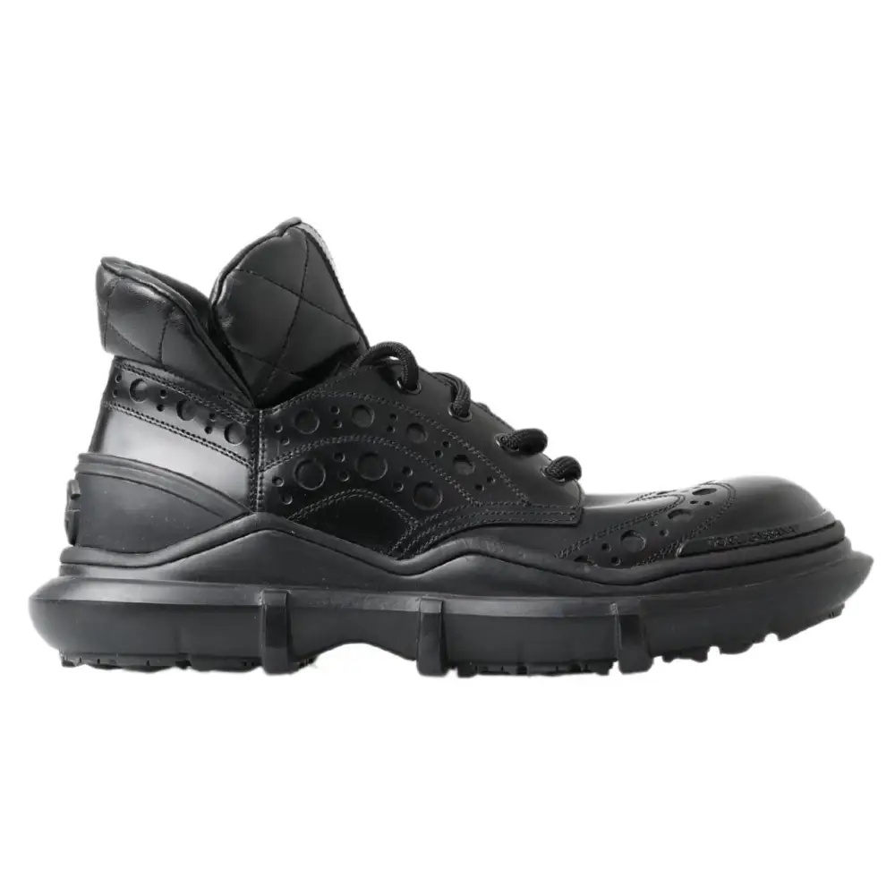 Dolce & Gabbana Schwarze Lederstiefel für die Freizeit