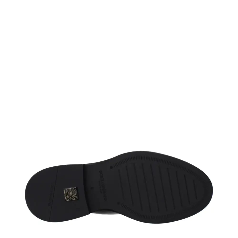 Dolce & Gabbana Schwarze Lederstiefeletten