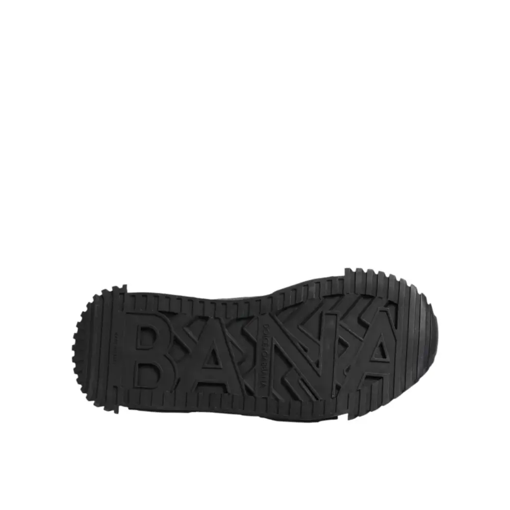 Dolce & Gabbana Schwarze Logo-Spitzen-Sneaker NS1 - EU36.5/US6