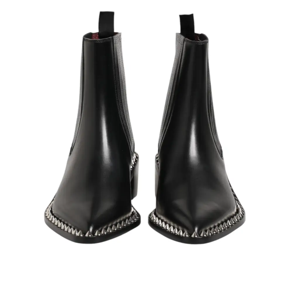 Dolce & Gabbana Schwarze mit Nieten besetzte Chelsea-Stiefeletten