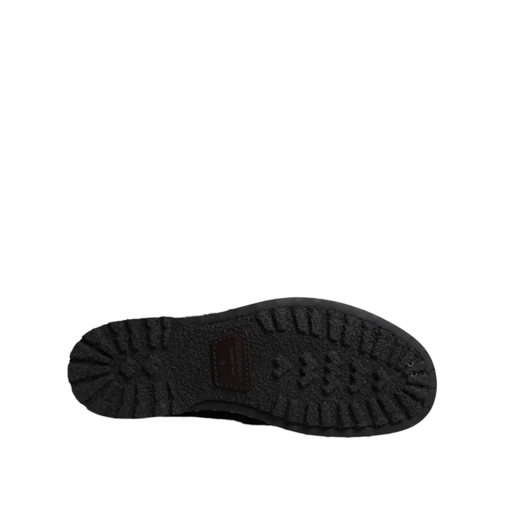 Dolce & Gabbana Schwarze Pony Style Leder Mid Calf Stiefel Schuhe - EU42/US9