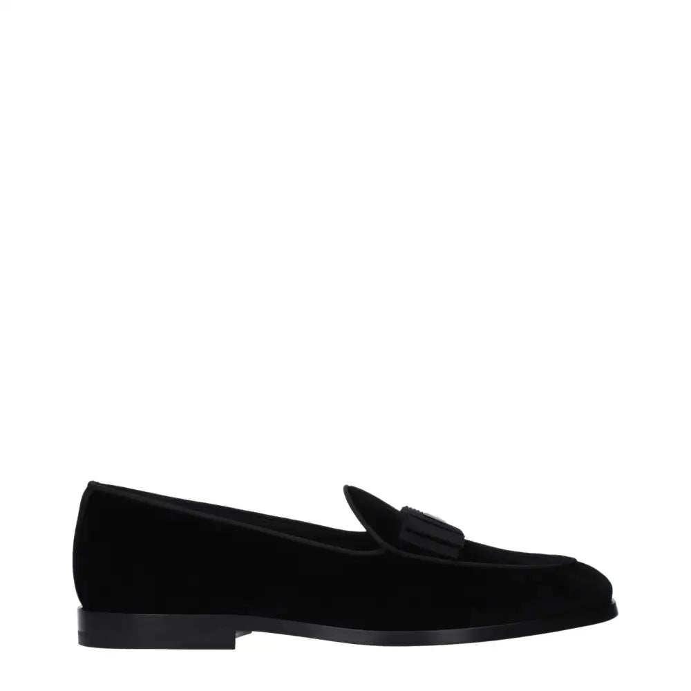 Dolce & Gabbana Schwarze Samt-Loafer zum Hineinschlüpfen - EU40/US7