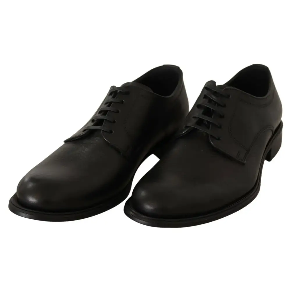 Dolce & Gabbana Schwarze Schnürschuhe aus Leder für Männer Formelle Derby-Schuhe - EU40/US7