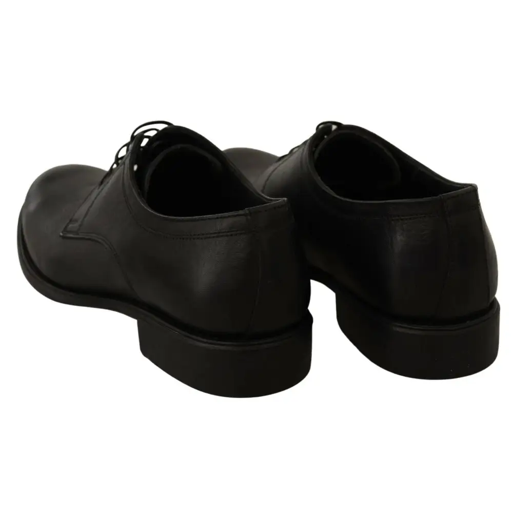 Dolce & Gabbana Schwarze Schnürschuhe aus Leder für Männer Formelle Derby-Schuhe - EU40/US7