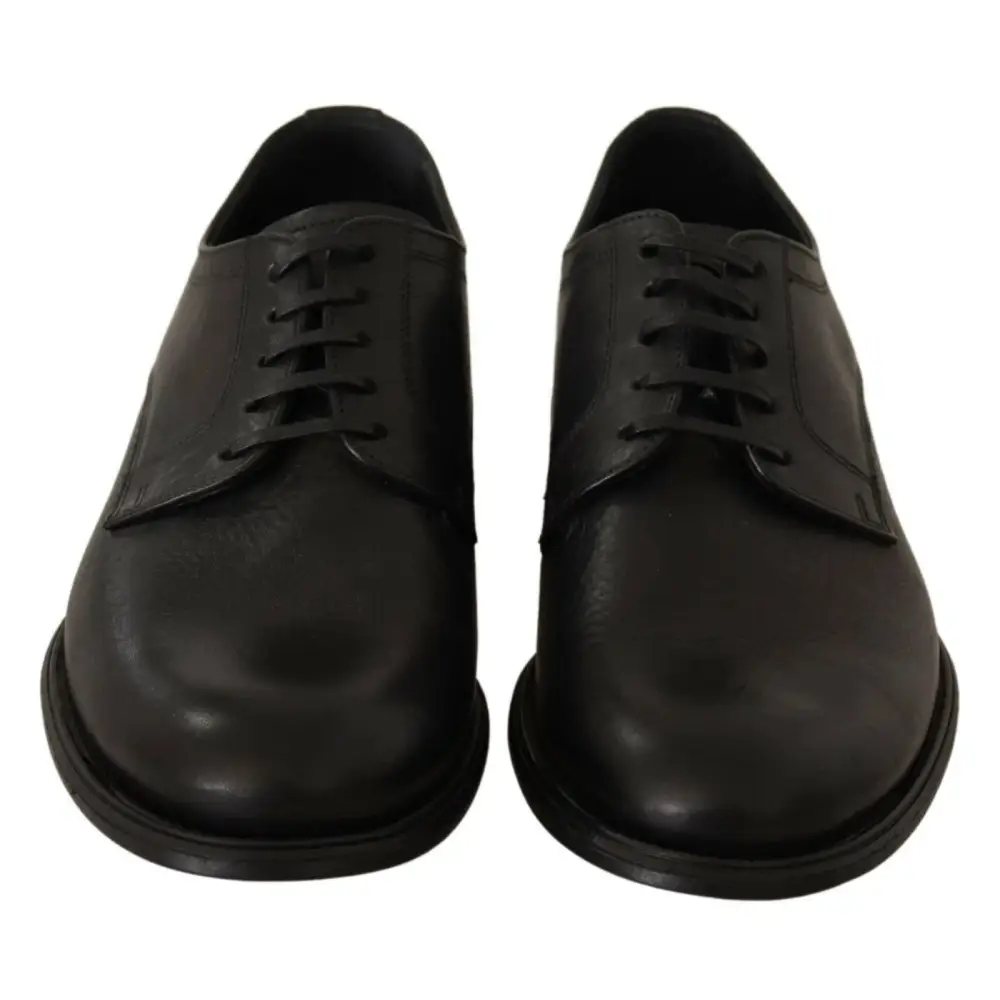Dolce & Gabbana Schwarze Schnürschuhe aus Leder für Männer Formelle Derby-Schuhe - EU40/US7