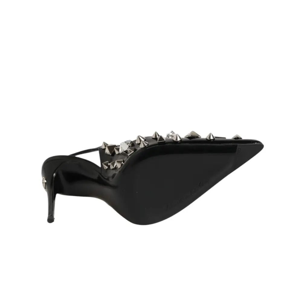 Dolce & Gabbana Schwarze Slingback-Pumps mit Nieten und Leder