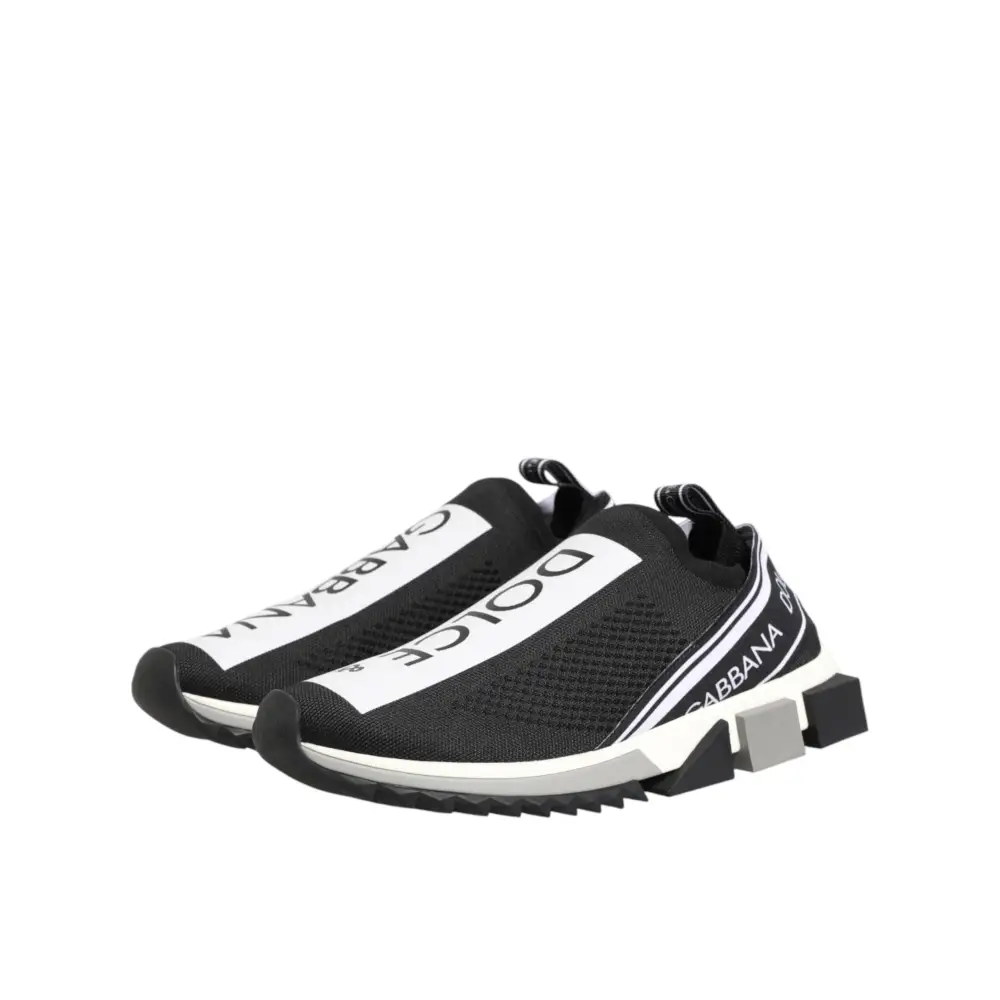 Dolce & Gabbana Schwarze Sorrento Herren-Sneaker zum Hineinschlüpfen