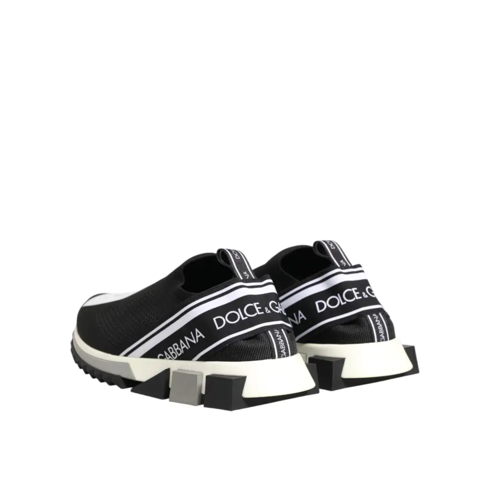 Dolce & Gabbana Schwarze Sorrento Herren-Sneaker zum Hineinschlüpfen - EU42.5/US9.5