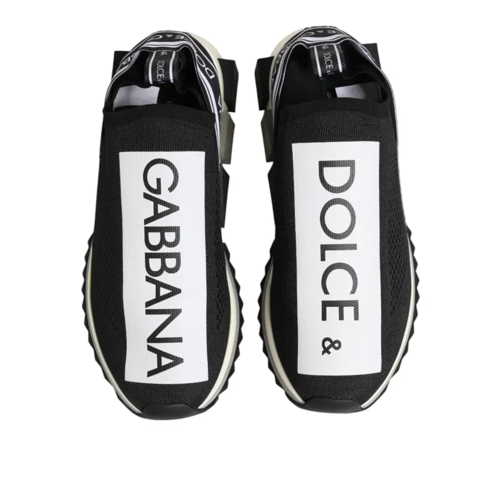 Dolce & Gabbana Schwarze Sorrento Herren-Sneaker zum Hineinschlüpfen