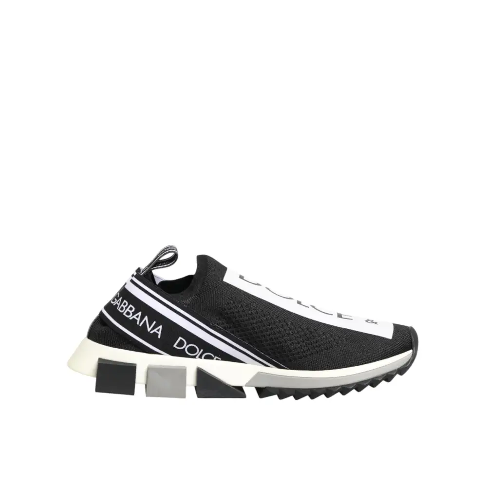 Dolce & Gabbana Schwarze Sorrento Herren-Sneaker zum Hineinschlüpfen - EU42.5/US9.5