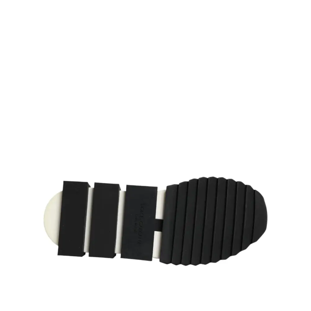 Dolce & Gabbana Schwarze Sorrento Sneaker mit Strass-Details - EU42.5/US9.5