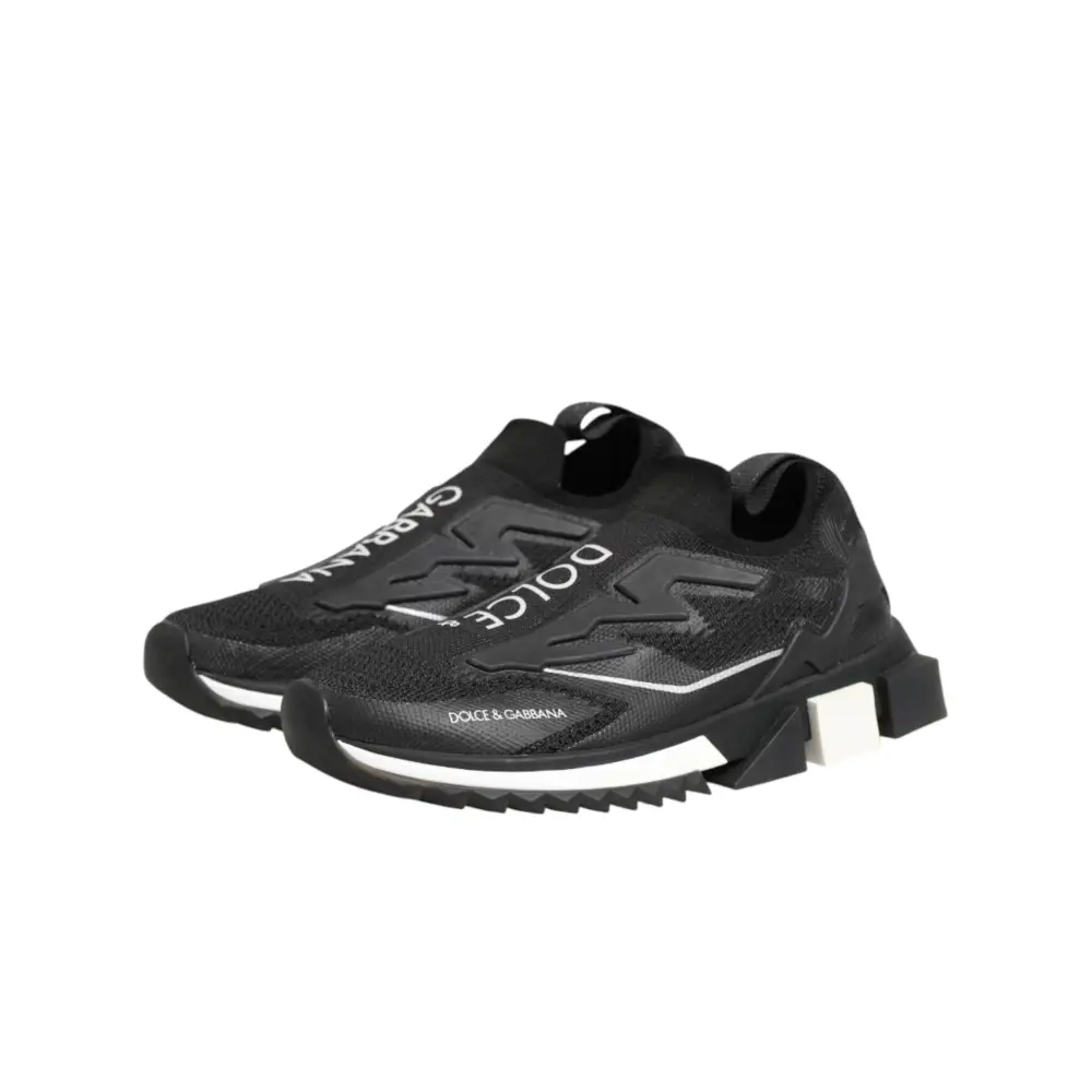 Dolce & Gabbana Schwarze SORRENTO Sport Stretch Sneakers - EU37.5/US7