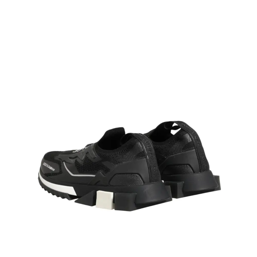 Dolce & Gabbana Schwarze SORRENTO Sport Stretch Sneakers - EU37.5/US7