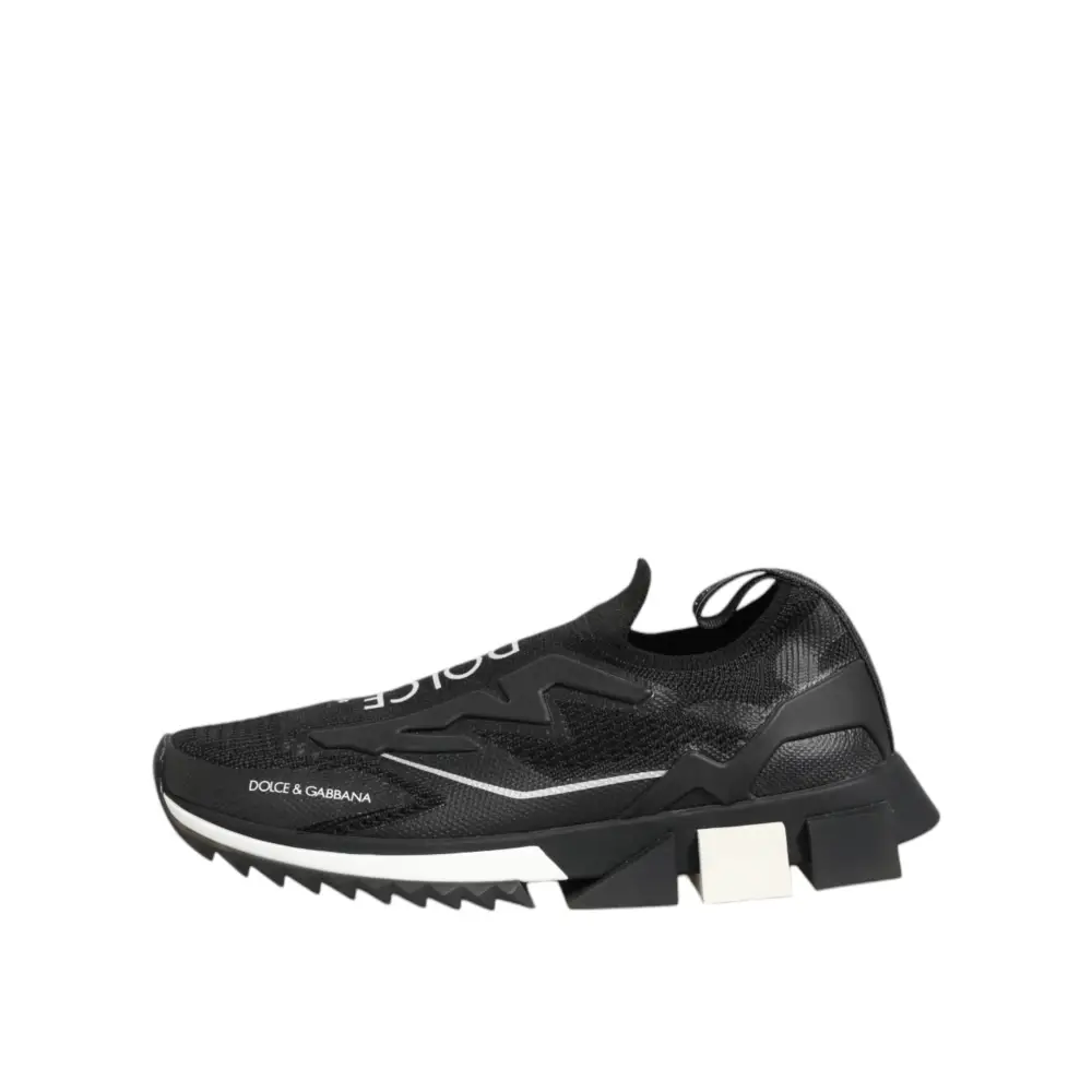 Dolce & Gabbana Schwarze SORRENTO Sport Stretch Sneakers - EU37.5/US7