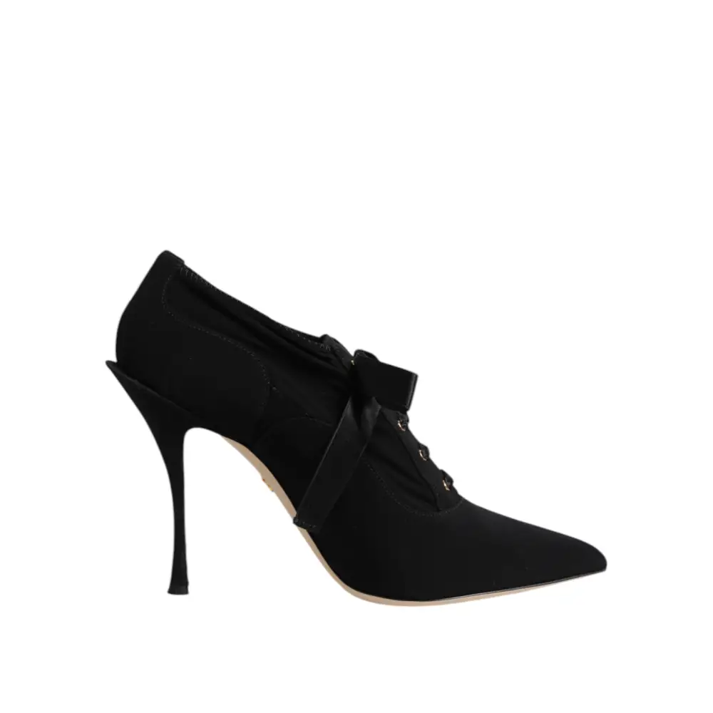 Dolce & Gabbana Schwarze Spitze Stiletto Heels Pumps Schuhe