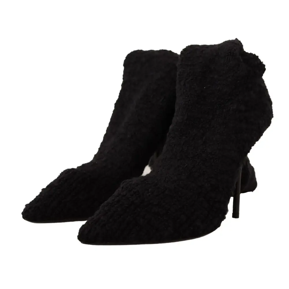 Dolce & Gabbana Schwarze Stretch-Socken Kniestrümpfe Schuhe - EU41/US10.5