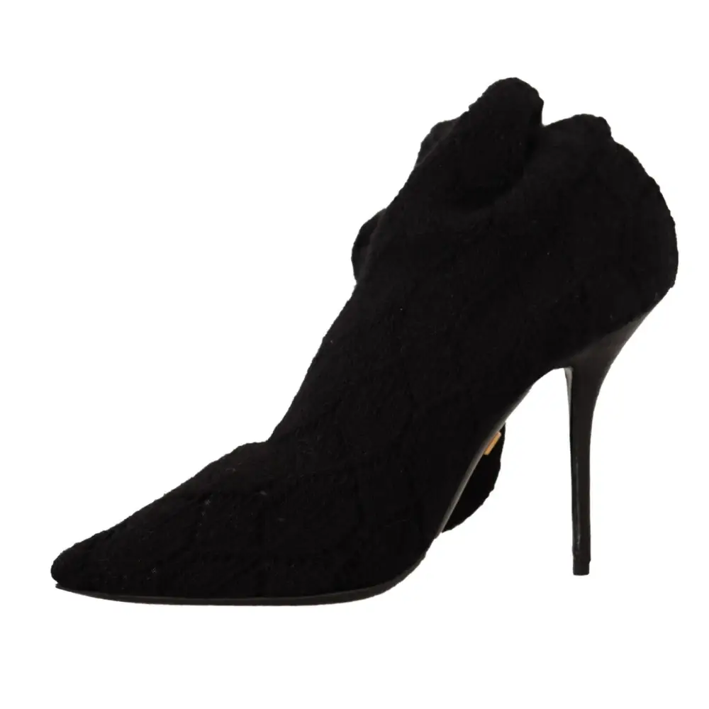 Dolce & Gabbana Schwarze Stretch-Socken Kniestrümpfe Schuhe
