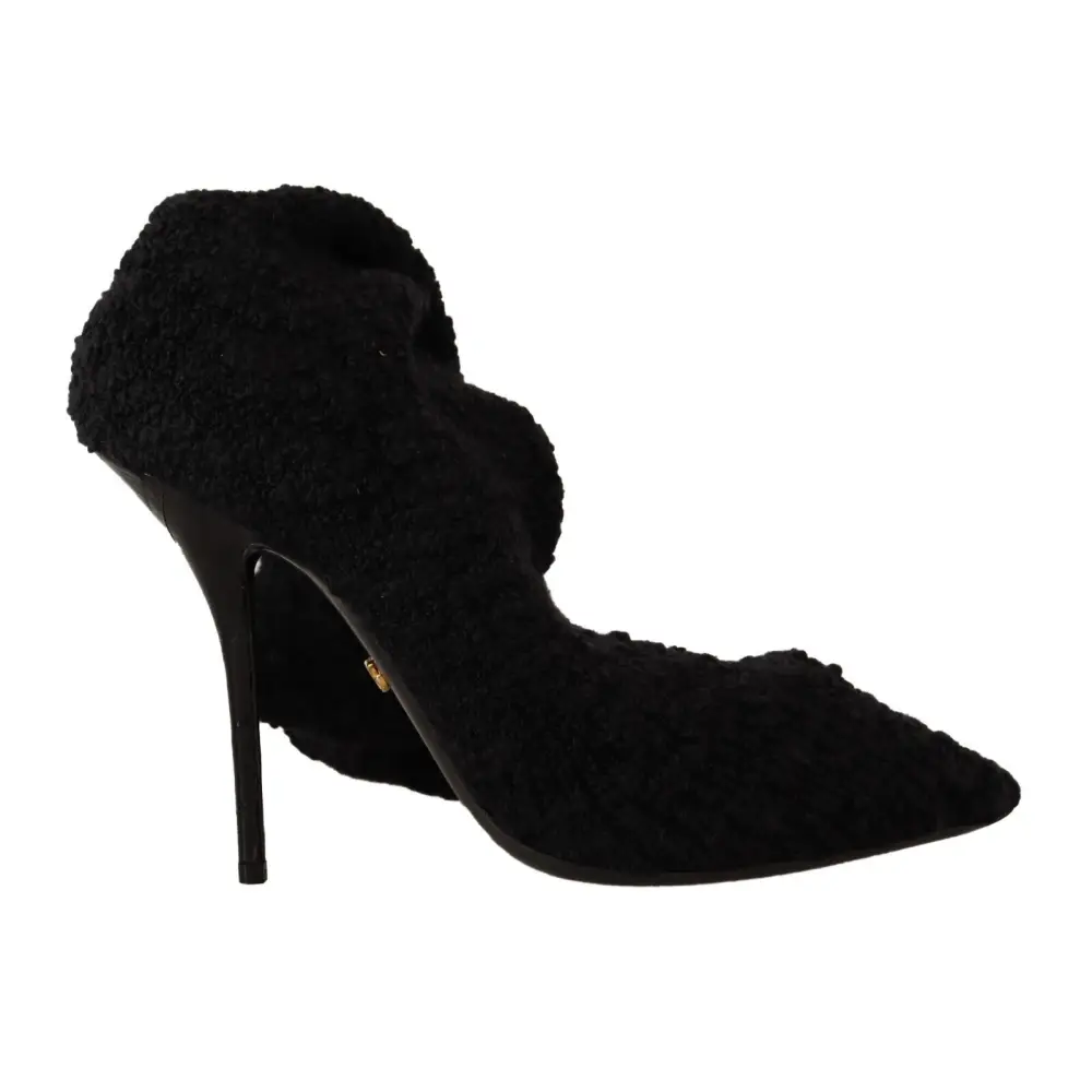 Dolce & Gabbana Schwarze Stretch-Socken Kniestrümpfe Schuhe - EU41/US10.5