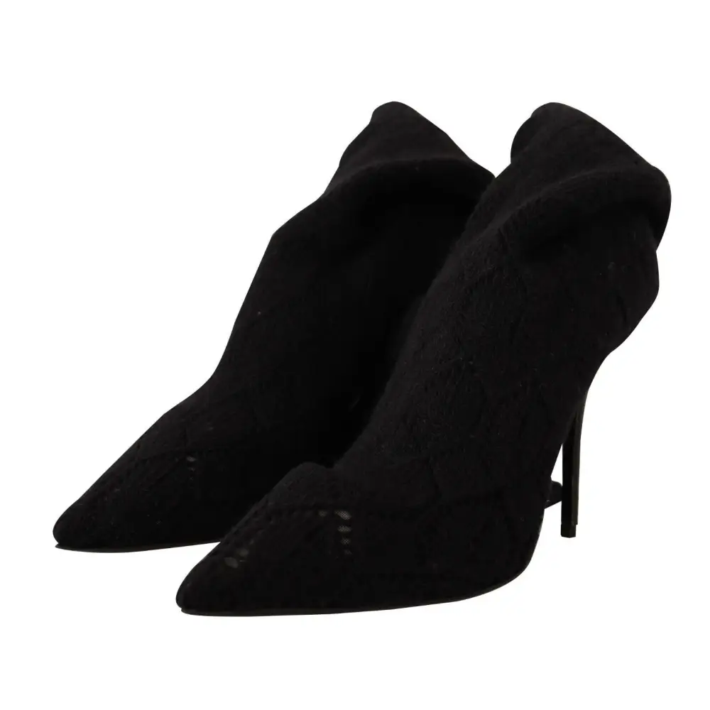 Dolce & Gabbana Schwarze Stretch-Socken Kniestrümpfe Schuhe
