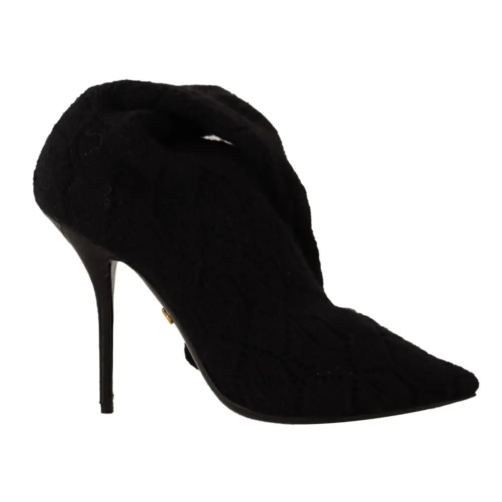 Dolce & Gabbana Schwarze Stretch-Socken Kniestrümpfe Schuhe