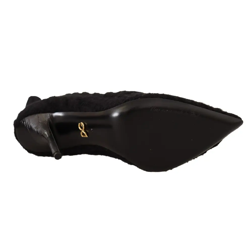 Dolce & Gabbana Schwarze Stretch-Socken Kniestrümpfe Schuhe - EU38/US7.5