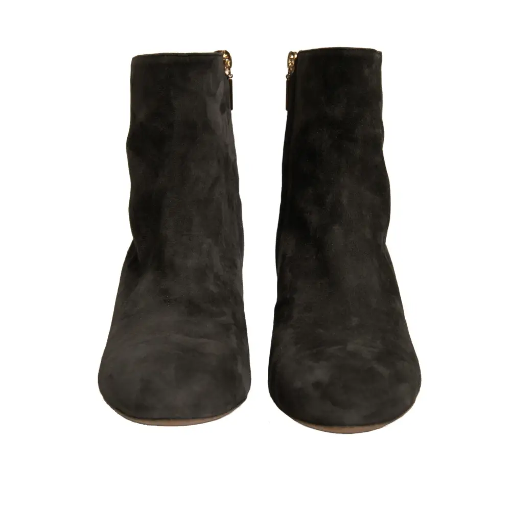 Dolce & Gabbana Schwarze verschönerte Absatzstiefel Schuhe - EU39/US8.5