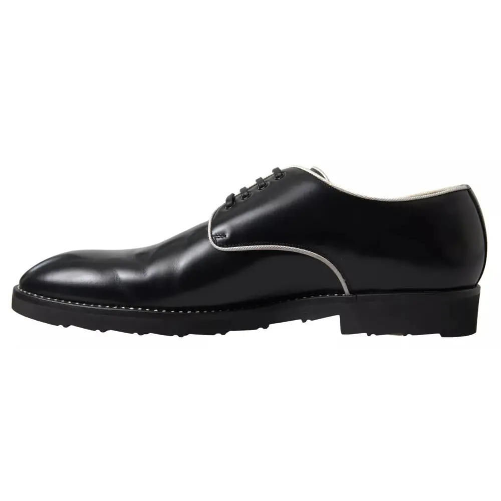 Dolce & Gabbana Schwarze weiße Lederschuhe für formelle Anlässe - EU39.5/US6.5