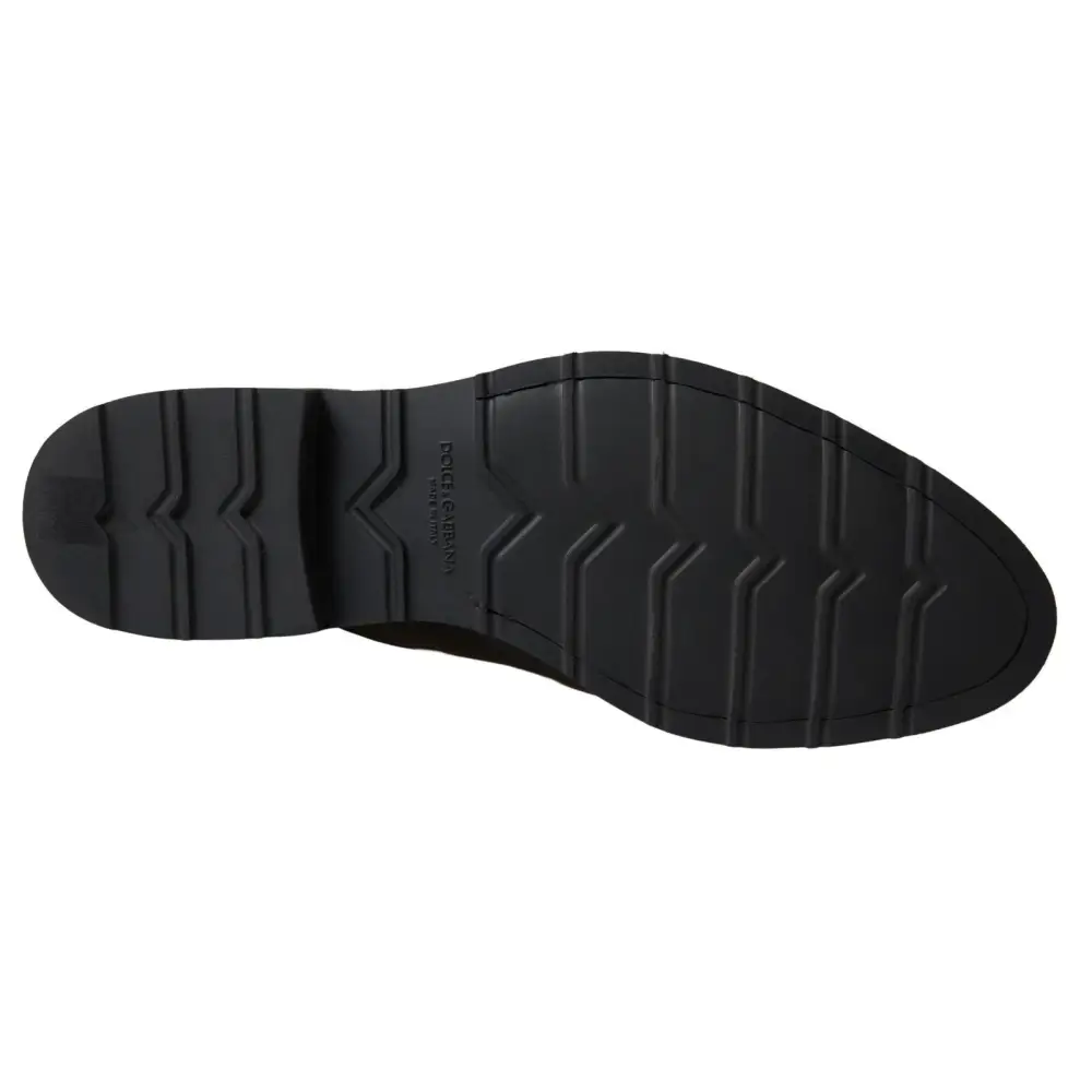 Dolce & Gabbana Schwarze weiße Lederschuhe für formelle Anlässe - EU39.5/US6.5