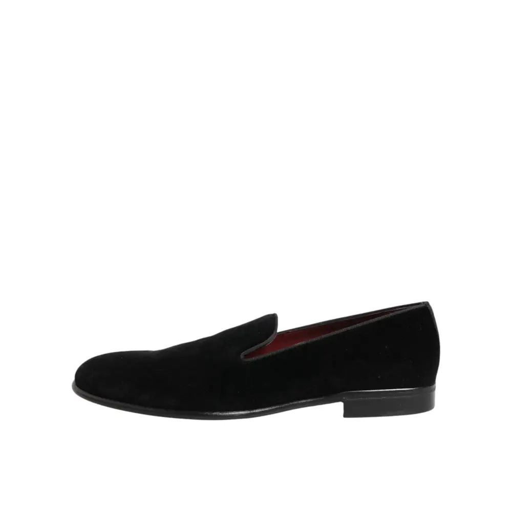 Dolce & Gabbana Schwarze Wildleder-Loafer zum Hineinschlüpfen - EU48/US15