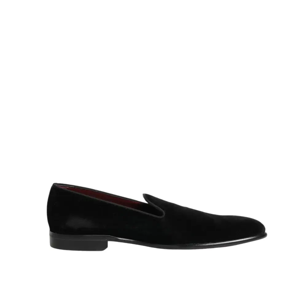 Dolce & Gabbana Schwarze Wildleder-Loafer zum Hineinschlüpfen - EU48/US15