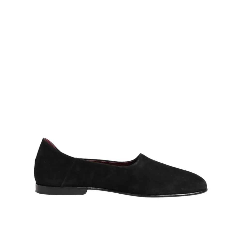 Dolce & Gabbana Schwarze Wildleder-Loafer zum Hineinschlüpfen - EU40/US7