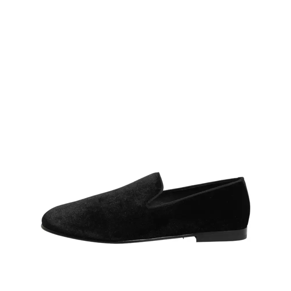 Dolce & Gabbana Schwarze Wildleder-Loafer zum Hineinschlüpfen - EU41/US8