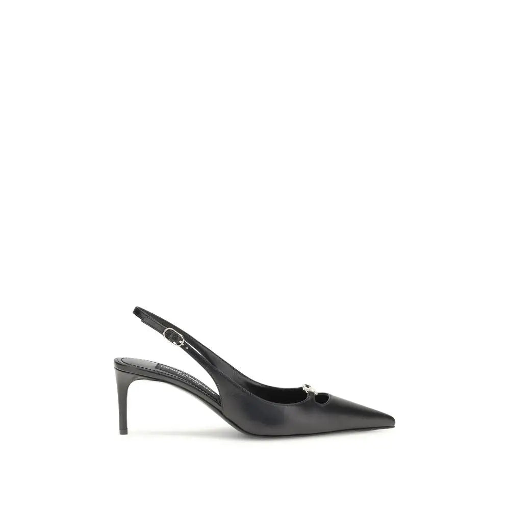 Dolce & Gabbana Schwarze Ziegenleder-Pumps mit hohem Absatz